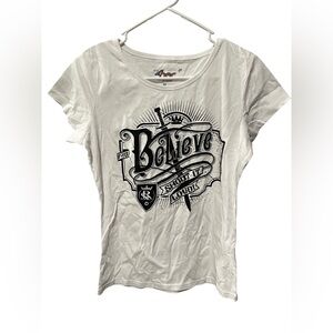 4Her by Carl Banks “Believe Shout It Loud!” Graphic Tee – Women’s Size M